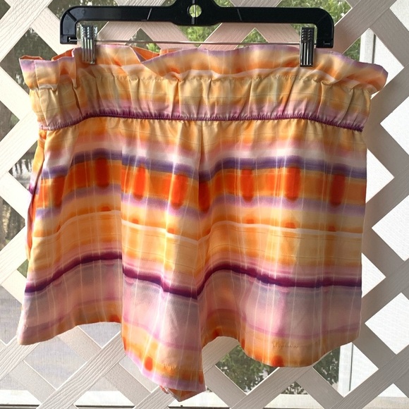 Future Collective Pastel Stripe Tie-Waist Paperbag Shorts - Picture 4 of 7